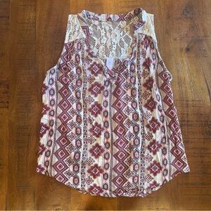 No Boundaries Lace Southwestern Tank